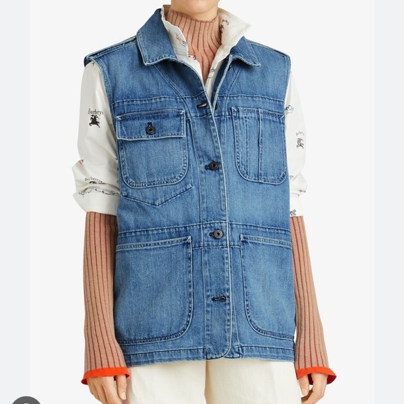 Burberry Japanese Denim Jacket Vest - Picture 3 of 11